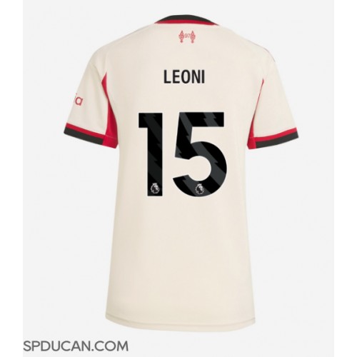 Zenski Nogometni Dres Liverpool Giovanni Leoni #15 Gostujuci 2025-26 Kratak Rukav